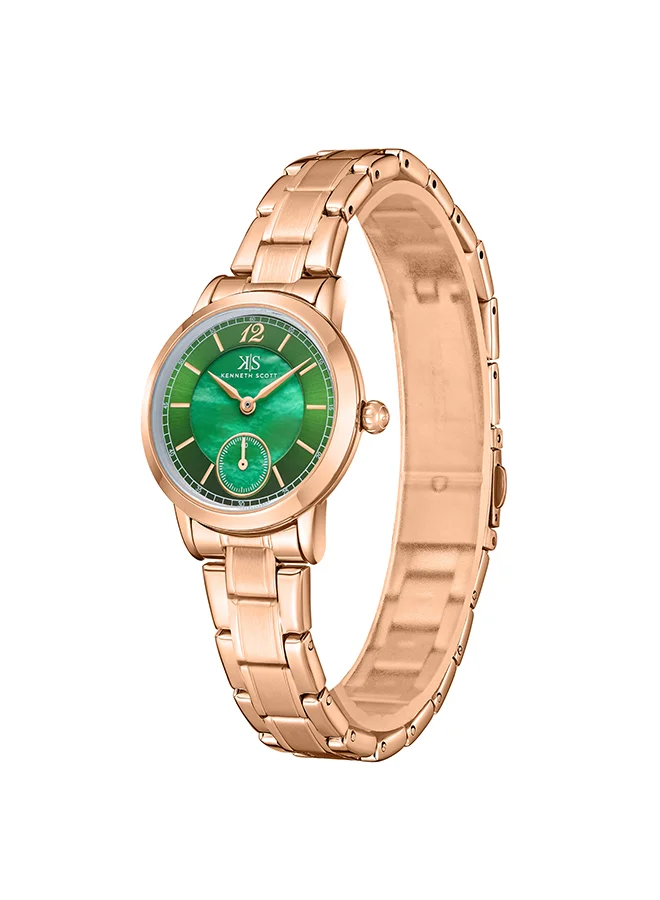 KENNETH SCOTT Women's Stainless Steel Analog Watch K23538-RBKMG - 29 mm