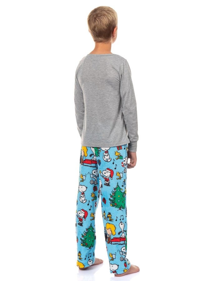 MJC Peanuts Snoopy Infant Pajamas Fleece Footed Union Suit with Beanie (18 Months) Blue - Image 5