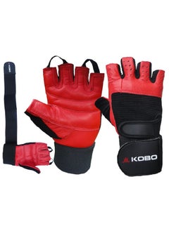 Kobo Wtg-02 Gym Gloves, X-Large (Red/Black)  - Image 2