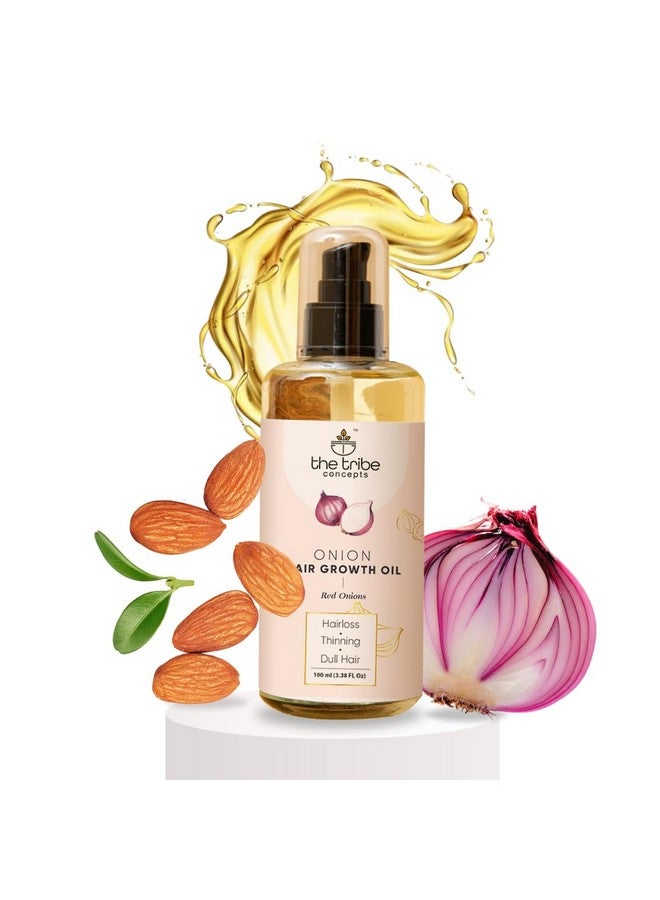 The Tribe Concepts Onion Hair Oil For Hair Growth & Hair Fall Control With Almond And Coconut Oil, 100 Ml, Pack Of 1 - Image 1