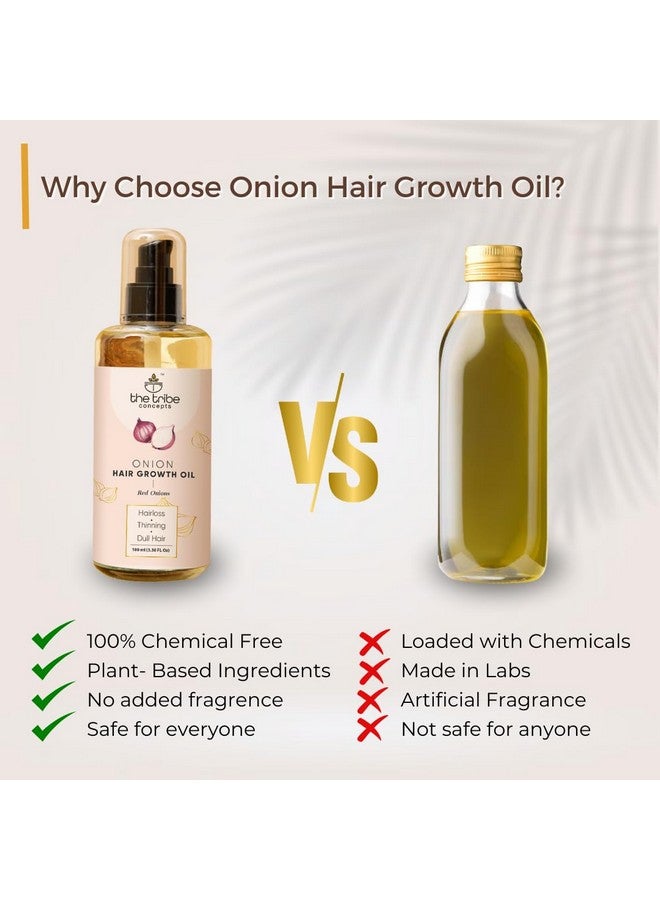 The Tribe Concepts Onion Hair Oil For Hair Growth & Hair Fall Control With Almond And Coconut Oil, 100 Ml, Pack Of 1 - Image 4