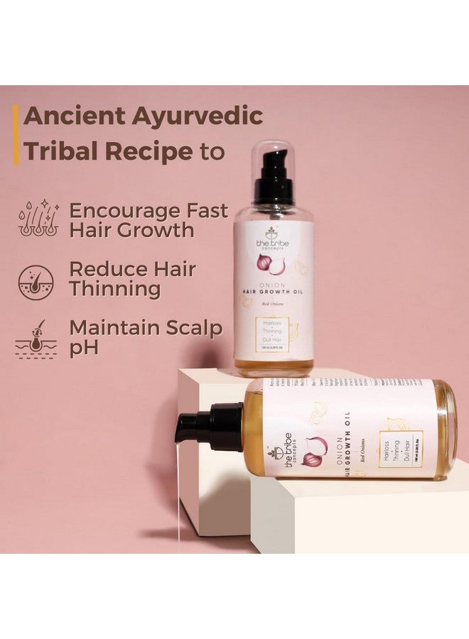 The Tribe Concepts Onion Hair Oil For Hair Growth & Hair Fall Control With Almond And Coconut Oil, 100 Ml, Pack Of 1 - Image 2