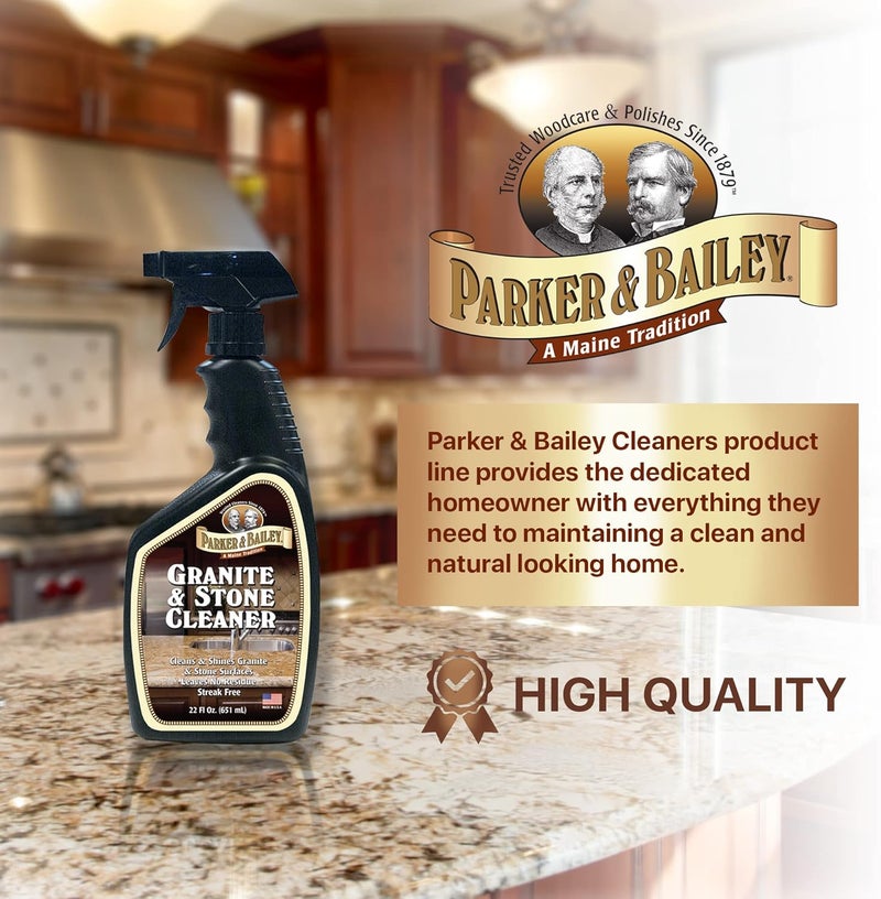 Parker Bailey Granite & Stone Cleaner - Granite Countertop Cleaner Kitchen Island Cleaning Spray Marble Cleaner Tile Cleaner Slate Quartz Daily Granite Cleaner Bathroom Counter Cleaner -White, 24 Oz - Image 3