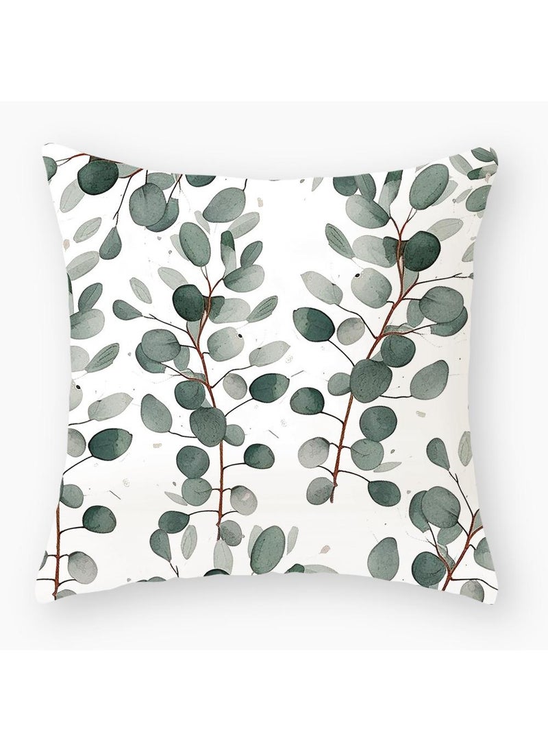 Y&D Throw Pillow Case Classic Vintage Green Plant Sofa Decoration Pillow Case Home Waist Protection Cushion Pillow Case 45 * 45cm 