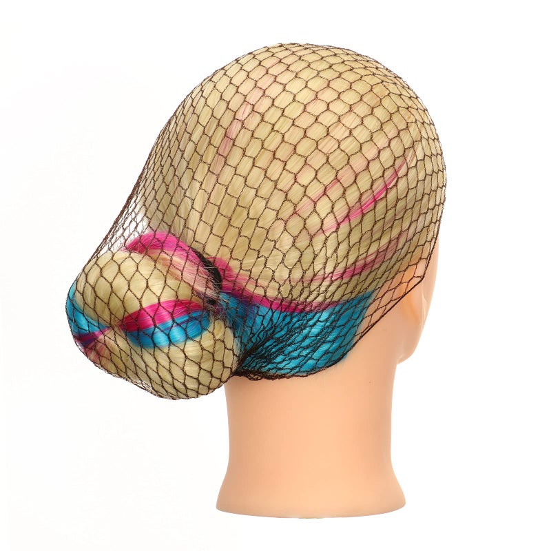 Coloryoung 24 Count Brown Hair Net Invisible Elastic Edge Thicker Mesh for Bun Kitchen Food Service Sleeping Ballet