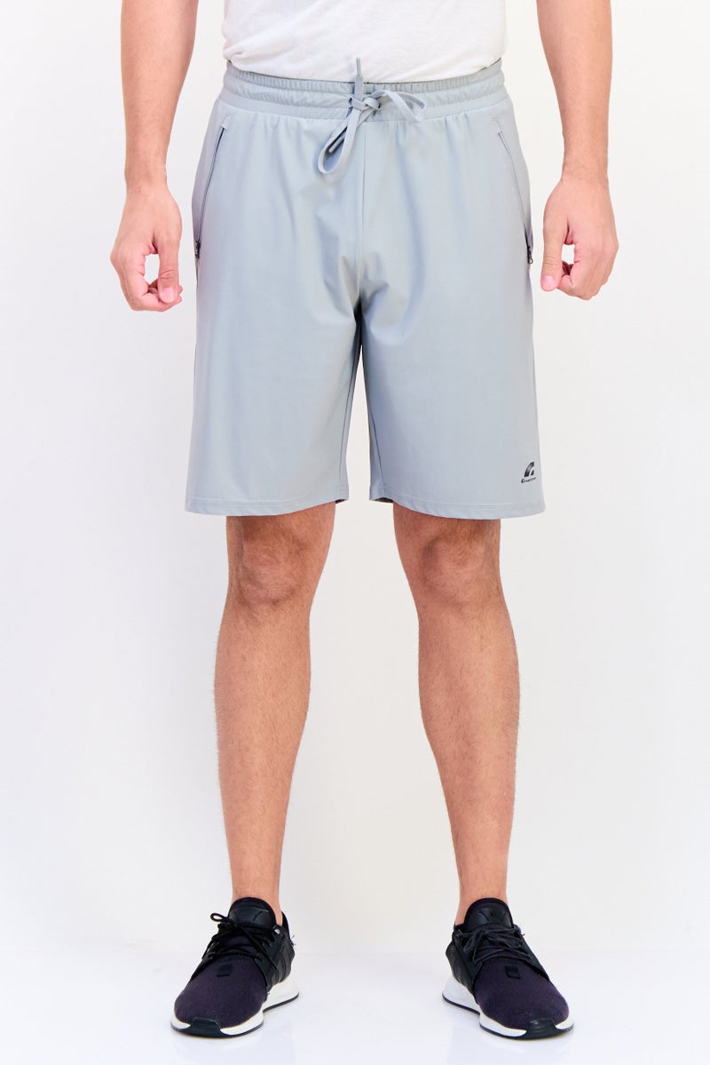 GIORDANO G-Motion Men Sportswear Fit Training Shorts, Grey  - Image 1