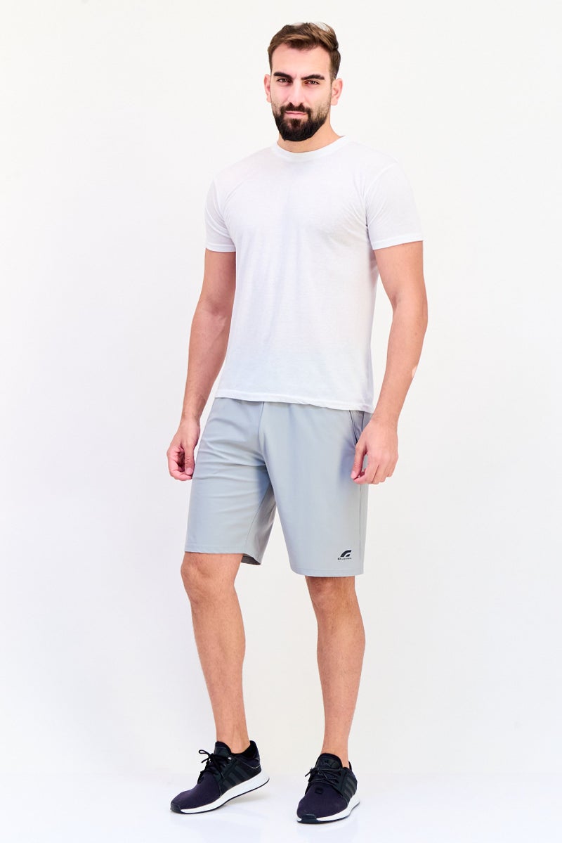 GIORDANO G-Motion Men Sportswear Fit Training Shorts, Grey  - Image 4
