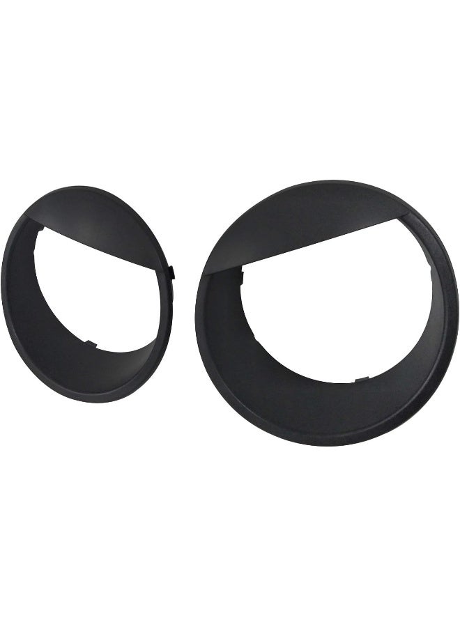 Hooke Road Hooke Road Black Angry Bird Headlight Cover Clip-in Bezels for 2007-2015 Jeep Wrangler & Wrangler Unlimited JK - Pair  - Image 4