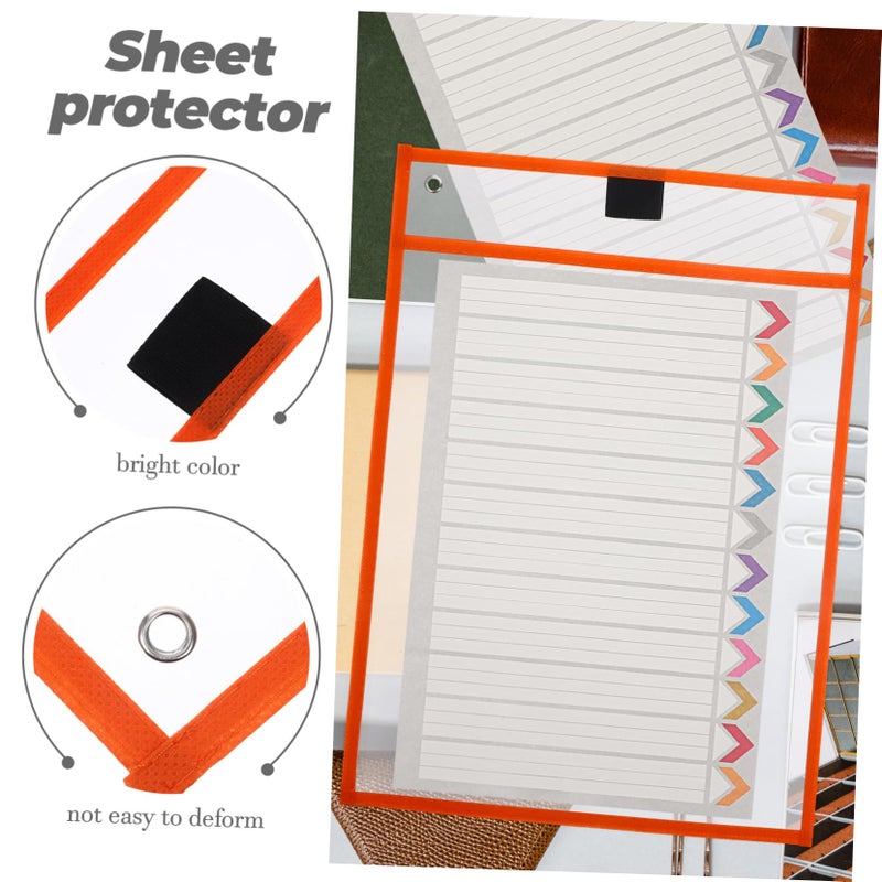 Dry Erase File Sleeves 6 Pcs Acid Free Sheet Protectors Easy Clean Multi Use - Image 3