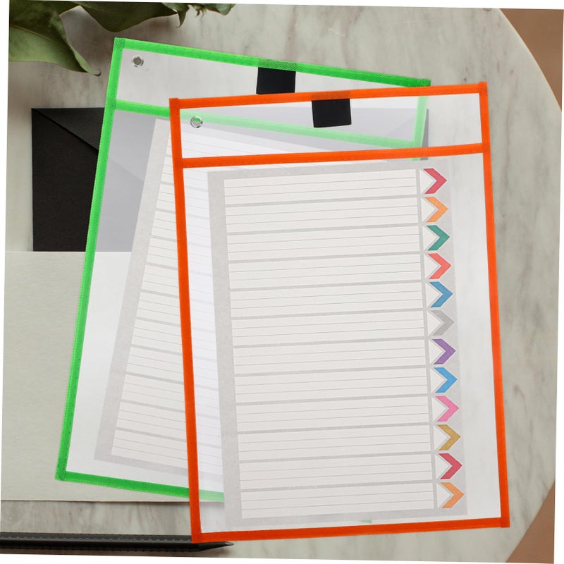 Dry Erase File Sleeves 6 Pcs Acid Free Sheet Protectors Easy Clean Multi Use - Image 4