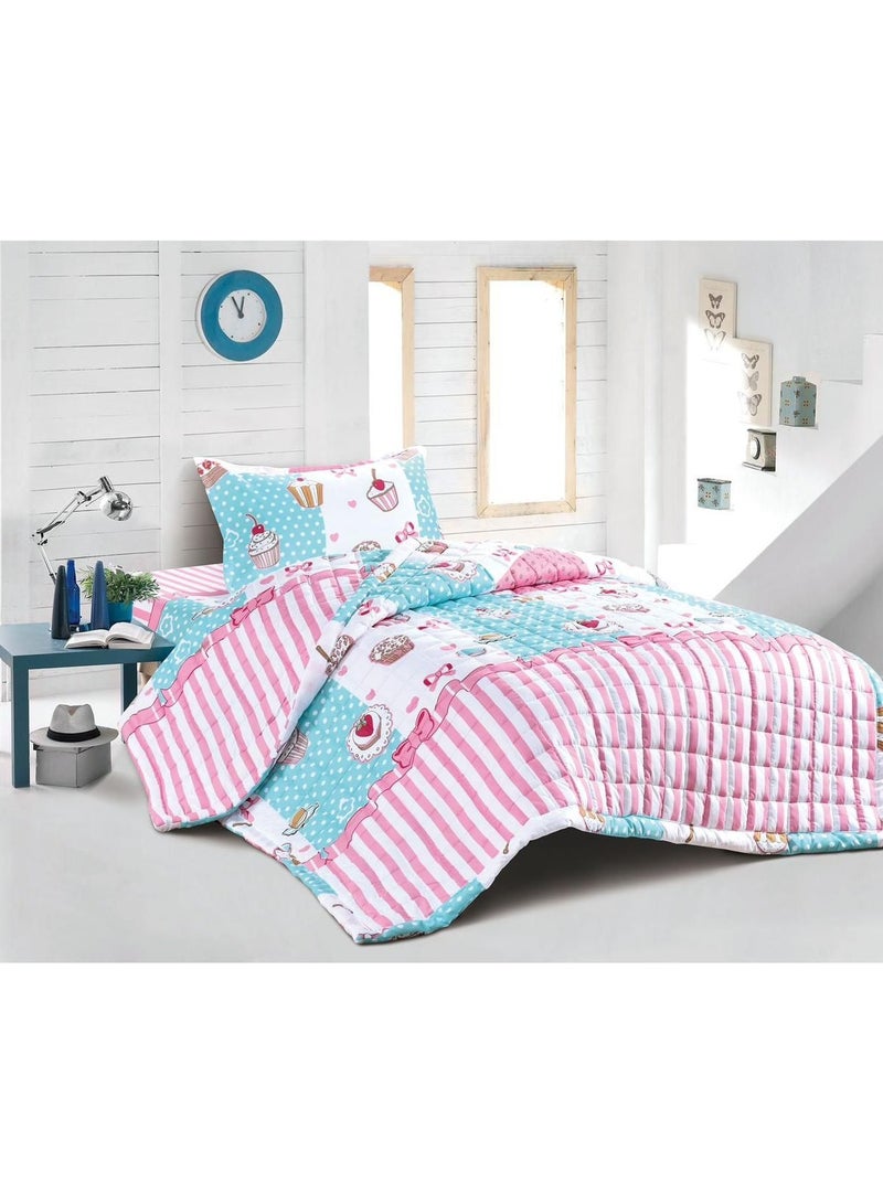 مينجلي طقم لحاف سرير مضغوط مكون من 3 قطع رسوم اطفال