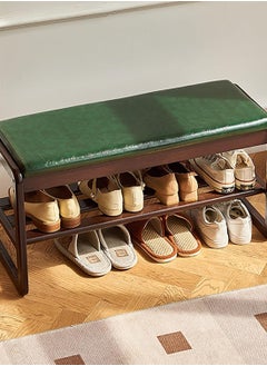 CityRiya-Long Shoe Bench Shoe Rack Organizer for Closet 100cm Wooden Shoe Cabinet Shoe Storage Shelf Shoe Storage Entryway Bench Rack Home Shoe Organizer for Entryway Hallway Bedroom Living Room  - Image 3