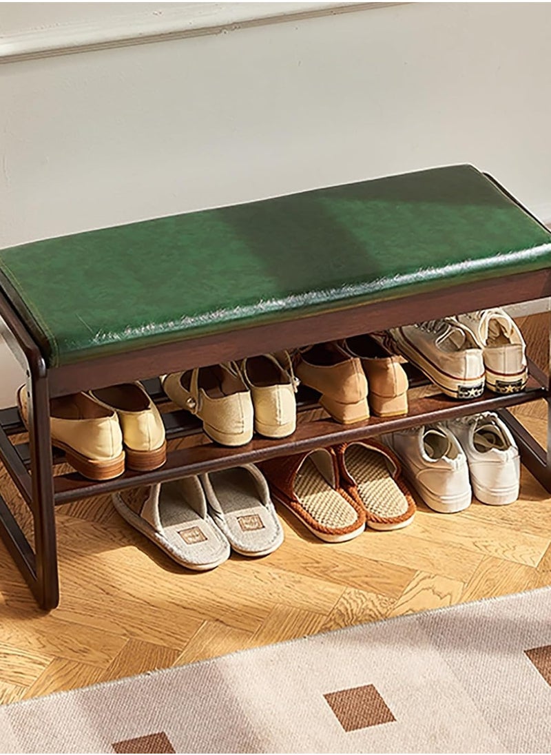 CityRiya-Long Shoe Bench Shoe Rack Organizer for Closet 100cm Wooden Shoe Cabinet Shoe Storage Shelf Shoe Storage Entryway Bench Rack Home Shoe Organizer for Entryway Hallway Bedroom Living Room  - Image 3