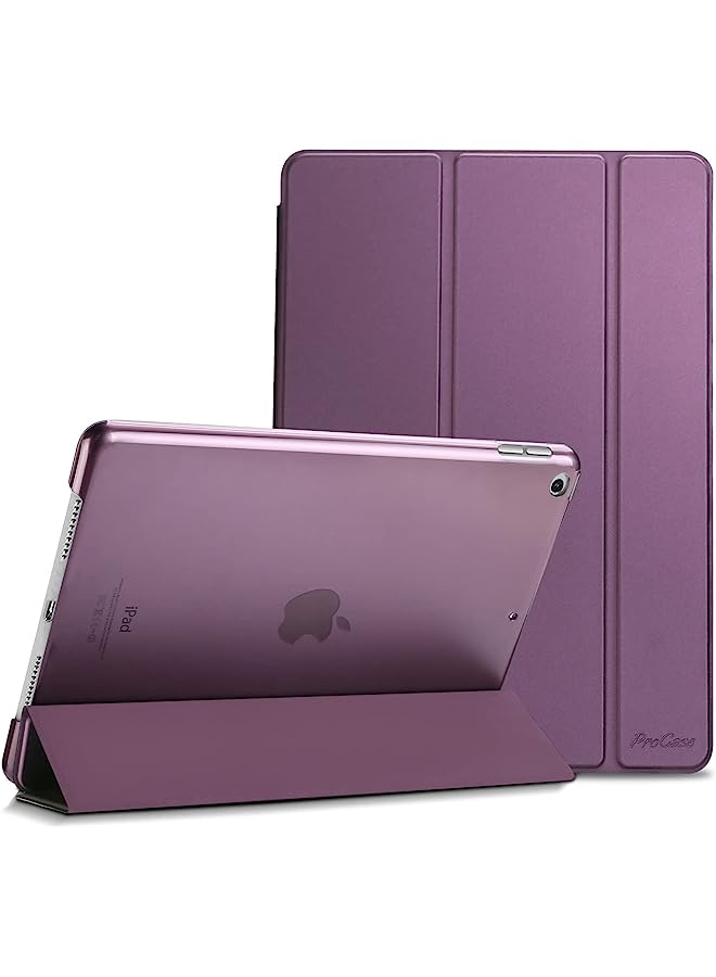 Procases Ipad 10.2 Case Ipad 9Th Generation 2021/ Ipad 8Th Generation 2020/ Ipad 7Th Generation 2019 Case, Slim Stand Hard Back Shell Protective Smart Cover Case For Ipad 10.2 Inch -Purple - Image 1