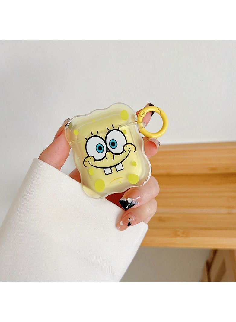 Cute SpongeBob SquarePants For AirPods1/2 Cover Headphone Soft Shell Cartoon