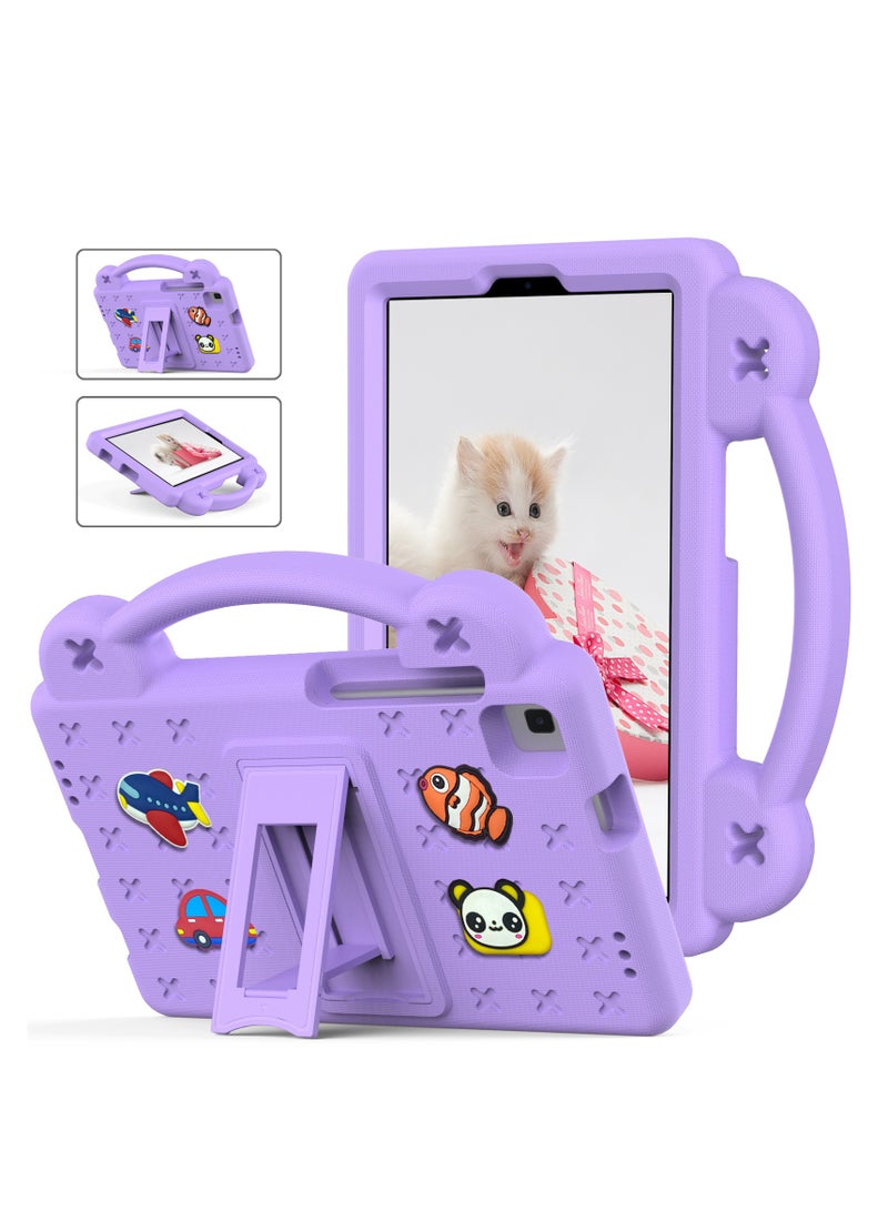 جراب حماية للأطفال لجهاز Samsung Galaxy Tab A7 Lite 8.7 (2021) t220/t225/t225N/t225c/t227u Tab A 8.0t290/t295 (2019) جراب مقاوم للصدمات مصنوع من إسفنج EVA شديد التحمل مع حامل للأطفال - Image 5