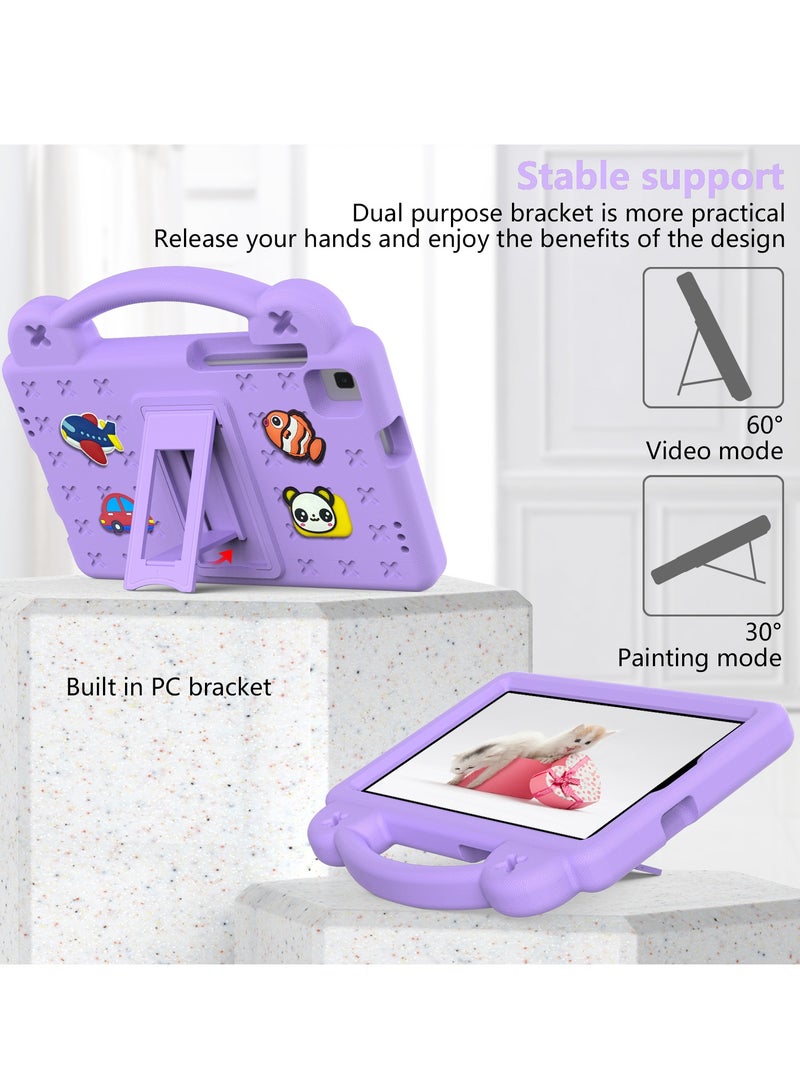 جراب حماية للأطفال لجهاز Samsung Galaxy Tab A7 Lite 8.7 (2021) t220/t225/t225N/t225c/t227u Tab A 8.0t290/t295 (2019) جراب مقاوم للصدمات مصنوع من إسفنج EVA شديد التحمل مع حامل للأطفال - Image 3