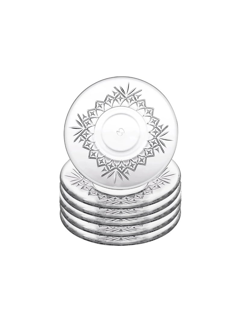 Pasabahce Timeless Tea Plate Set of 6Pcs (12.6cm) Clear - Image 1