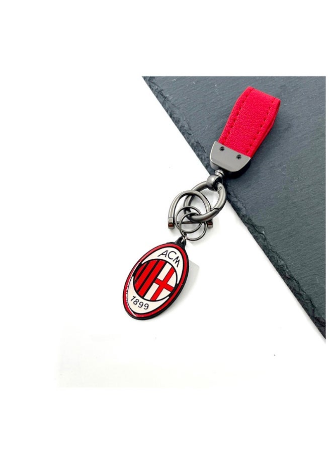 Generic Riyadh/Real Madrid/AC Milan Football Keychain Accessory Pendant Bag Chain Car Keychain Creative Gift for Unisex 
