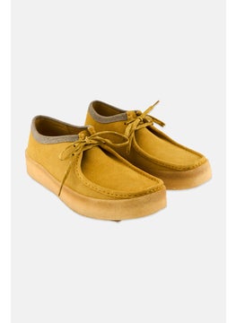 clarks Men Wallabee Cup Standard Fit Lace Up Shoes, Amber Gold  - Image 1