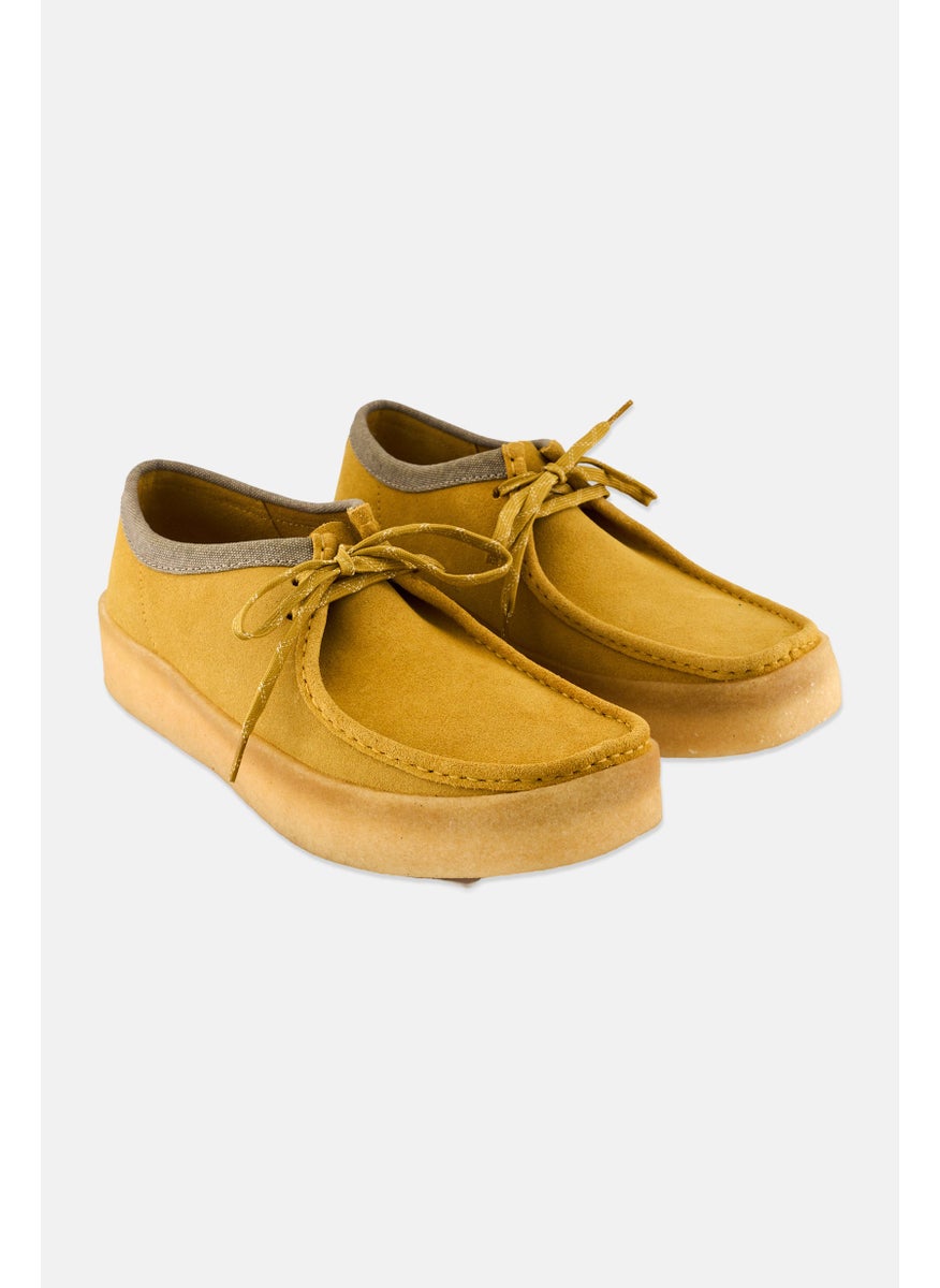 clarks Men Wallabee Cup Standard Fit Lace Up Shoes, Amber Gold  - Image 1