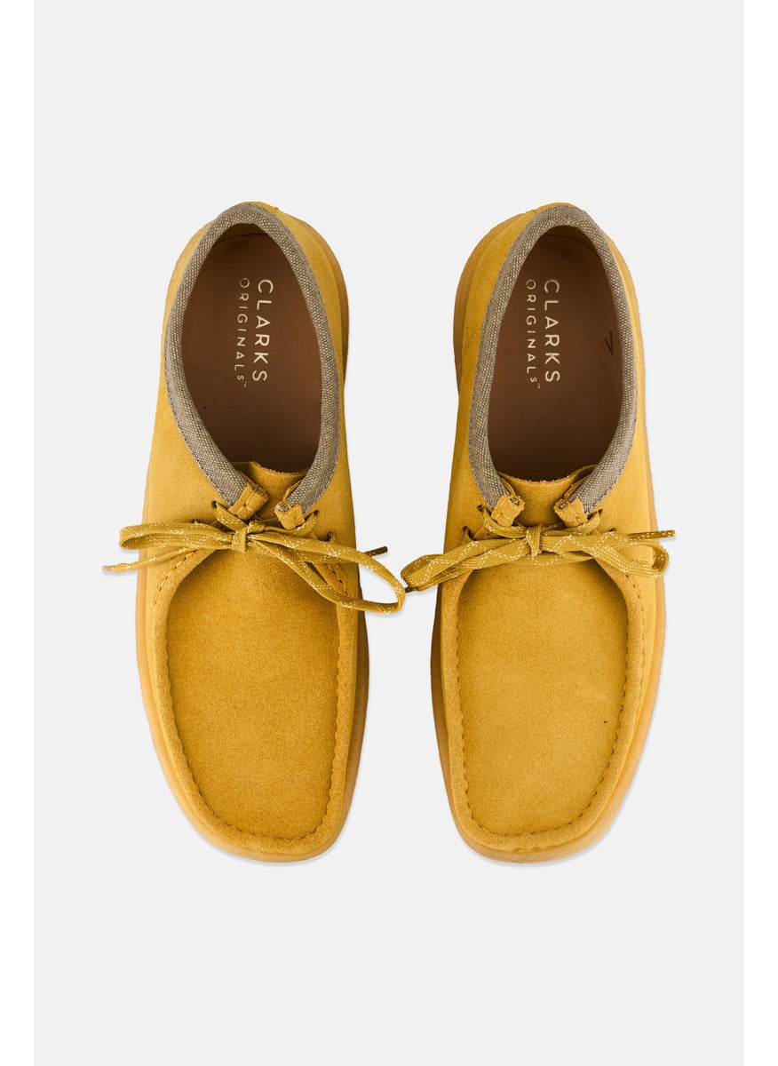 clarks Men Wallabee Cup Standard Fit Lace Up Shoes, Amber Gold  - Image 3