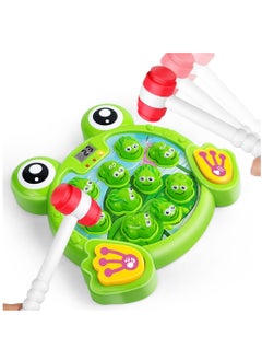 YelaJoy Interactive whack-a-frog game  Early development toy Activity Learning Includes two hammers Fun gift  - Image 1