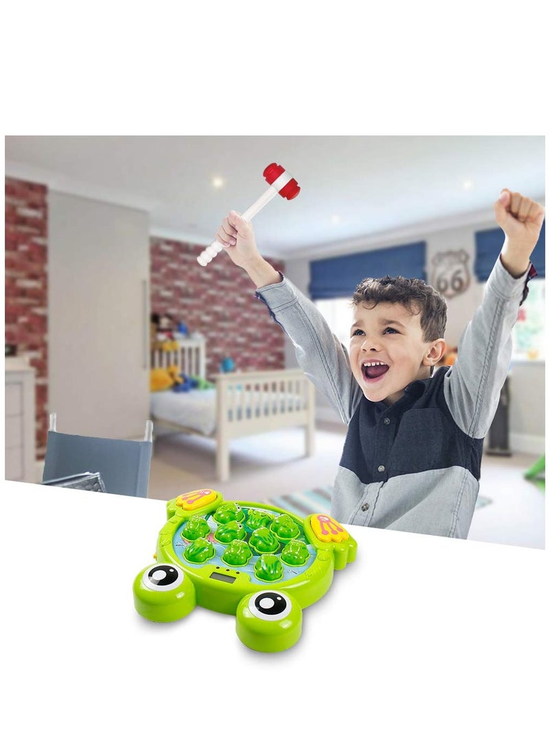 YelaJoy - Interactive whack-a-frog game  Early development toy Activity Learning Includes two hammers Fun gift - Image 1