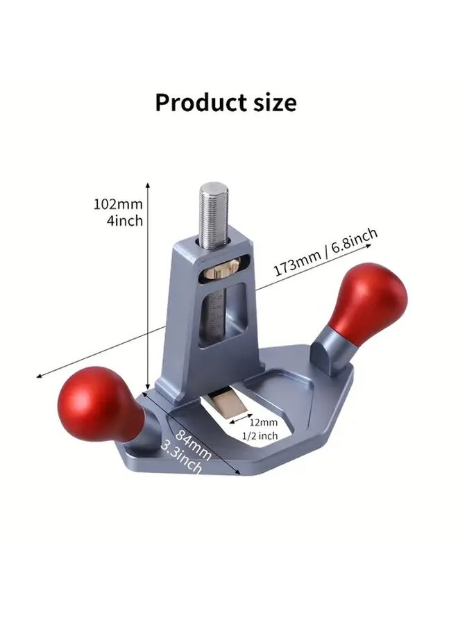 RuTool Handheld Router Plane Adjustable Depth Wood Plane With Blade Heavy Duty Body Fence System Portable Woodworking For Mortise Tenon Joinery Groove Cutting Smoothing Edges DIY Professional Carpenter - Image 3