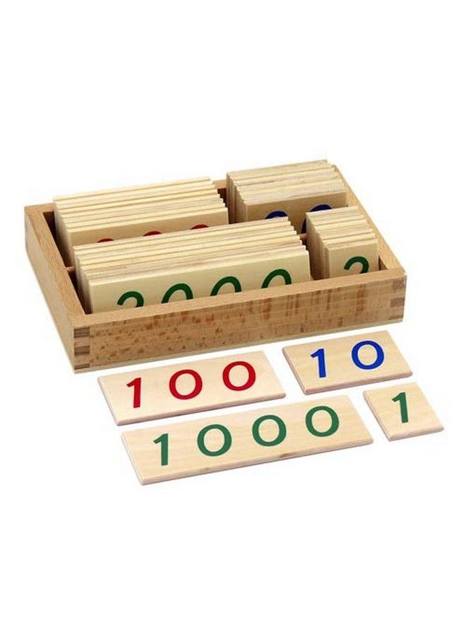 Elite Montessori Small Wooden Number Cards With Box (1 9000)  - Image 2