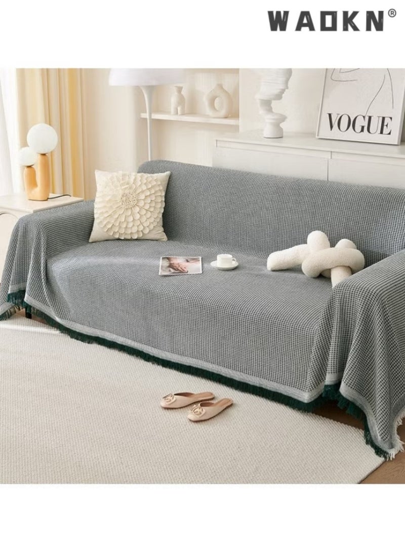 WAOKN Sofa Blankets and Throws Chenille Throws for Sofas Large Four Seasons Sofa Throws High Density Sofa Cover Sofa Protector Living Room Decoration Sofa Throw Blanket - Image 2