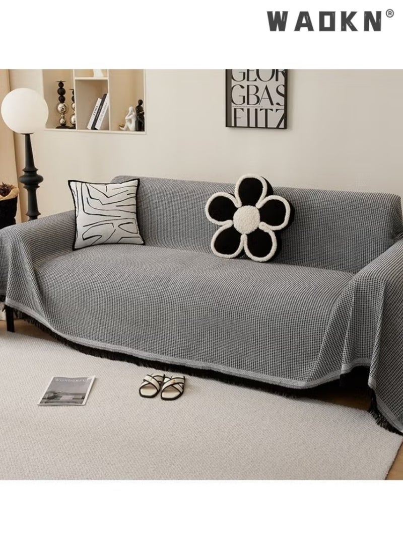 WAOKN Sofa Blankets and Throws Chenille Throws for Sofas Large Four Seasons Sofa Throws High Density Sofa Cover Sofa Protector Living Room Decoration Sofa Throw Blanket - Image 1