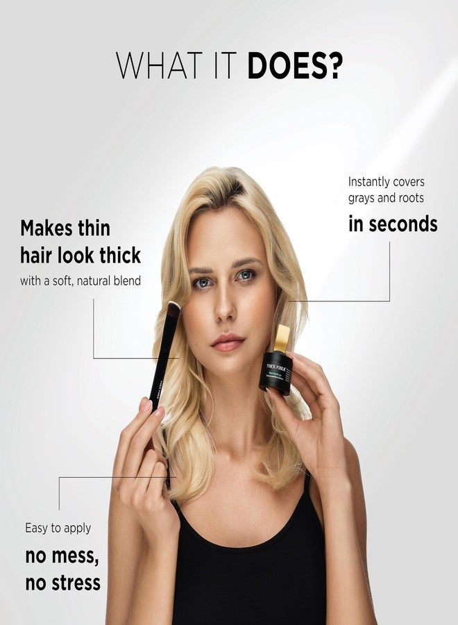 THICK FIBER Root Touch Up Powder, Hairline Cover Powder for Thin Hair - Water and Sweat Resistant Hair Loss Concealer Set with Powder - Image 2