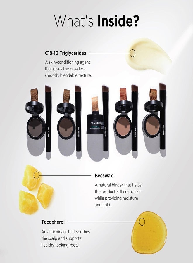 THICK FIBER Root Touch Up Powder, Hairline Cover Powder for Thin Hair - Water and Sweat Resistant Hair Loss Concealer Set with Powder - Image 5