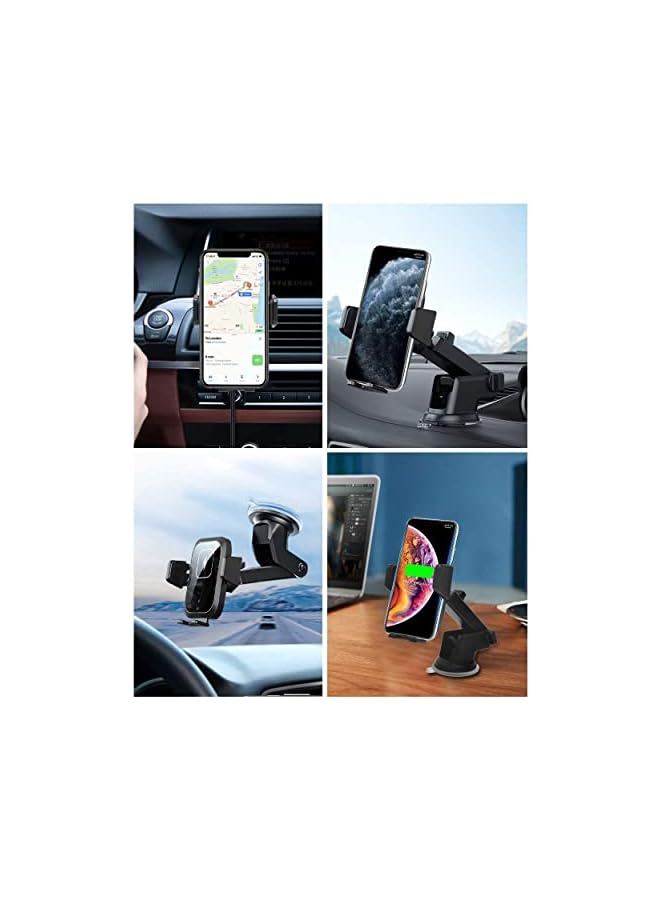 PROMASS Wireless Car Charger Mount,15W Qi Fast Charging Windshield Car Phone Holder Compatible for Samsung S20/S10/S9, iPhone 13/12/11Pro/XsMAX/XS/8, & Other Qi Smartphone - Image 2