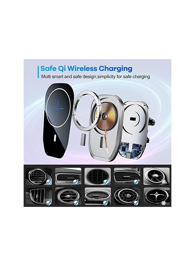 PROMASS Wireless Car Charger Mount,15W Qi Fast Charging Windshield Car Phone Holder Compatible for Samsung S20/S10/S9, iPhone 13/12/11Pro/XsMAX/XS/8, & Other Qi Smartphone - Image 5