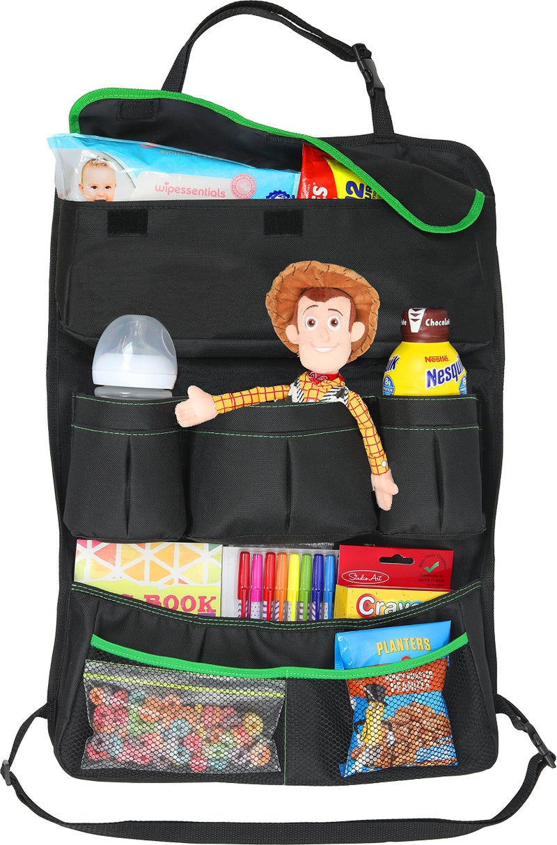 EPAuto EPAuto Premium Car Backseat Organizer for Baby Travel Accessories Kids Toy Storage Back Seat ProtectorKick Mat 