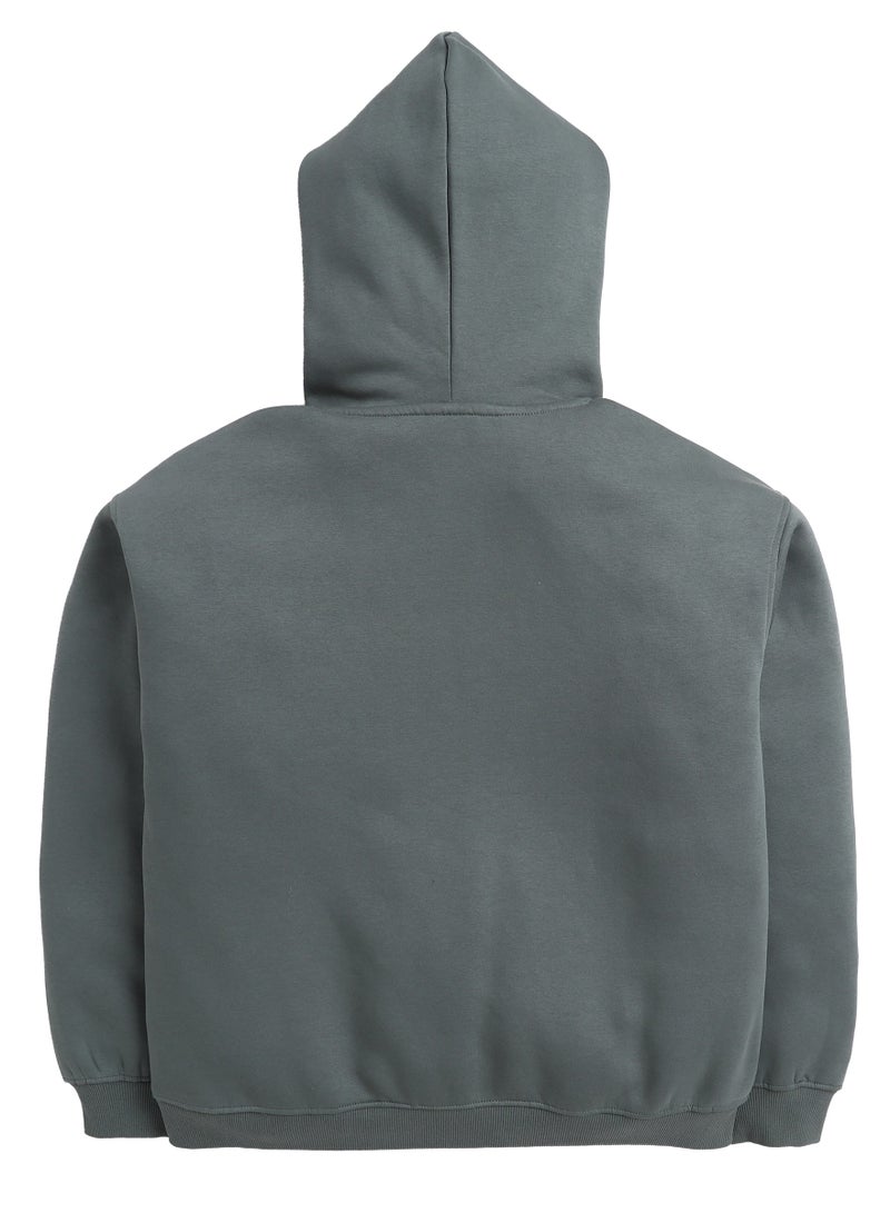 victor and jane “Keep It Trendy” Graphic Hoodie for Ladies – Teal Blue | 100% Cotton Fleece | - Image 4