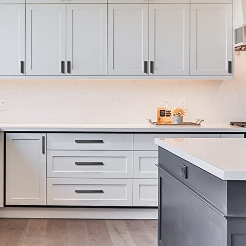 Amerdeco 10 Pack Matte Black 3 Inch(76mm) Hole Centers Kitchen Cabinet Pulls Hardware Kitchen Handles for Cabinets Cupboard Handles Drawer Pulls ZH0003 - Image 4