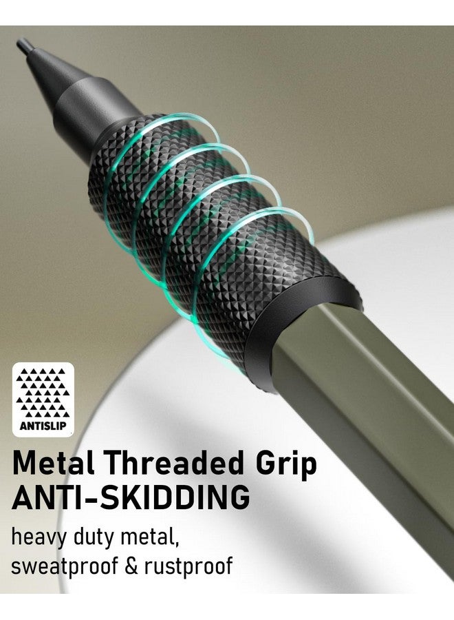 Nicpro 3 Pcs 1.3 Mm Mechanical Pencil Set 3 Colors With 36 Lead Refill, 3 Eraser - Weatherproof Metal Mp2000 Heavy Duty Carpenter Pencil For Outdoor Marking Drafting Drawing Woodworking - Image 3