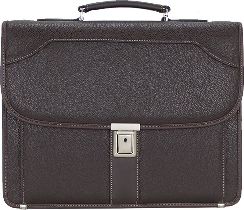 Case Club Lock Mechanism Men's Briefcase with 156 Inch Laptop Compartment and Shoulder Strap  - Image 1