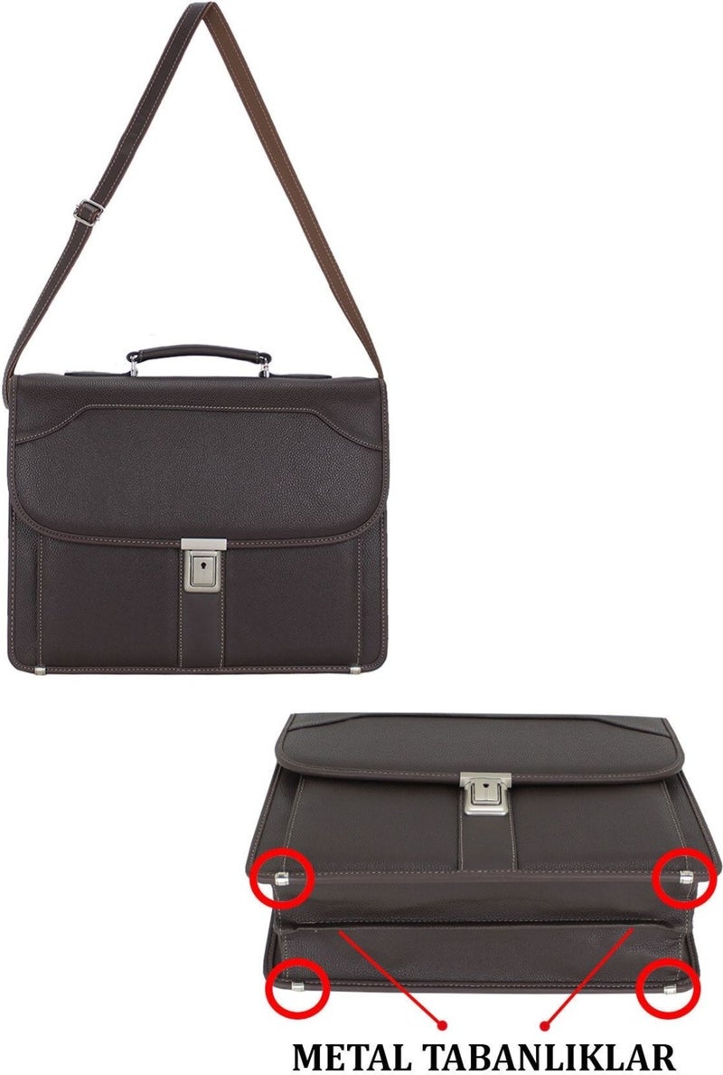 Case Club Lock Mechanism Men's Briefcase with 156 Inch Laptop Compartment and Shoulder Strap  - Image 5