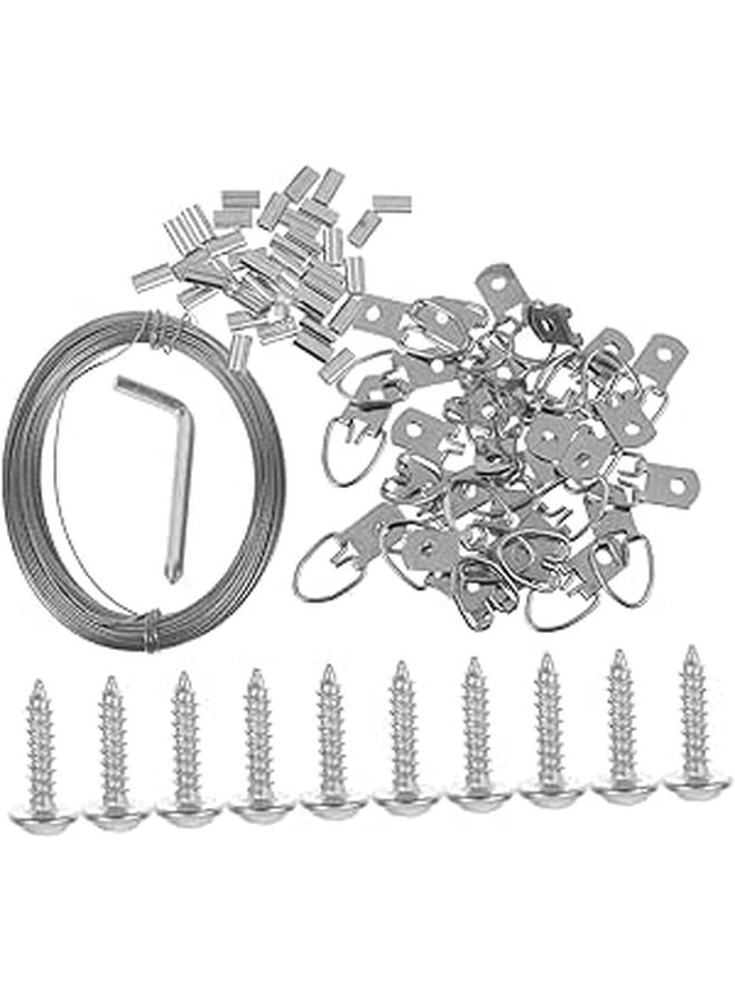 Heavy Duty Picture Hanging Kit 10 Pieces Wire Hangers For Frame - Image 1