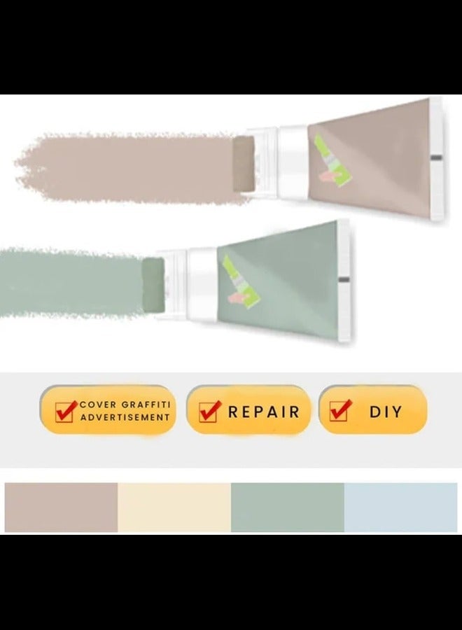 Small Roller Brush Wall Repair Tool, Wall Roller Brush Set Tools for Latex Paint Wall Repair, DIY Renovation Wall Plastering Roller with Latex Paint White  - Image 5