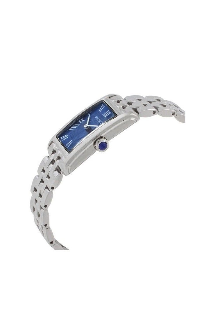 Seiko SWR085P1 Essentials Collection – 22.2mm Stainless Steel Case, Blue Roman Dial, Silver-Tone Bracelet Women's Watch - Image 3