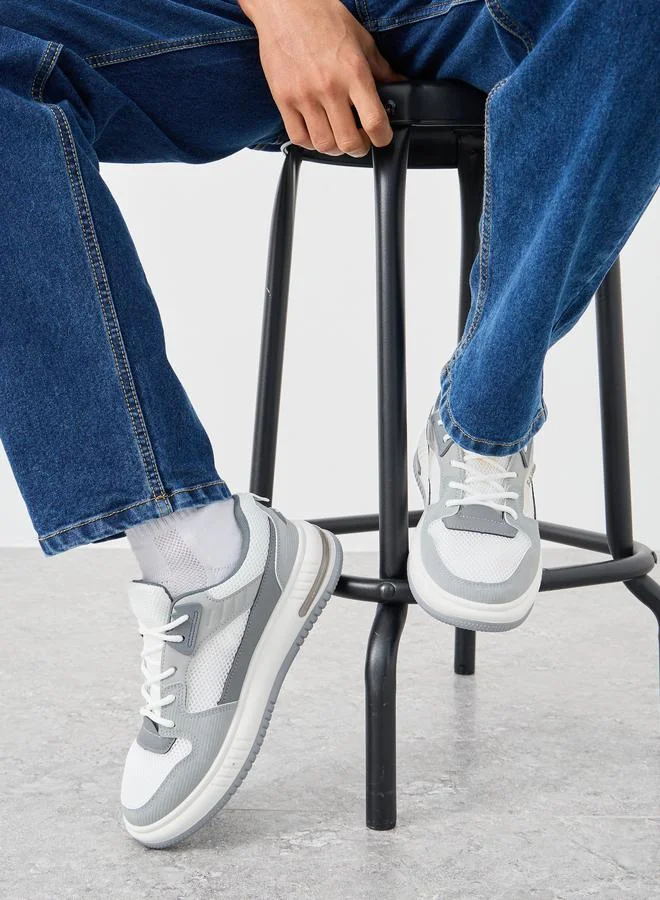ستايلي حذاء رياضي Air Max ذو نعل سميك قابل للتنفس ورباط