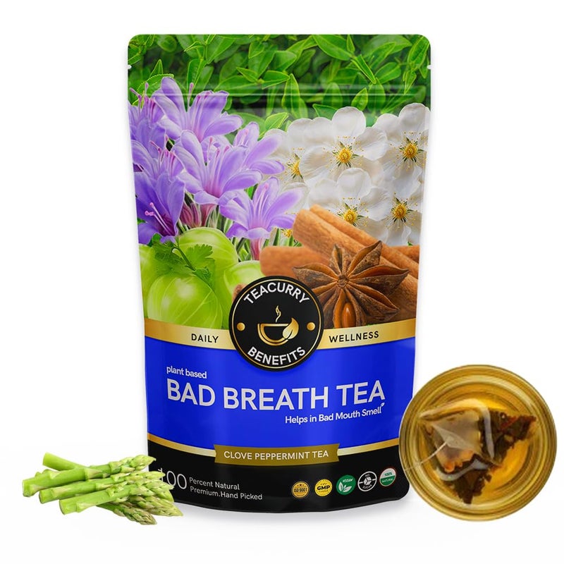 Teacurry Bad Breath Support Tea (200 Gram Loose) for Long Lasting Fresh Breath and Oral Care - Image 1