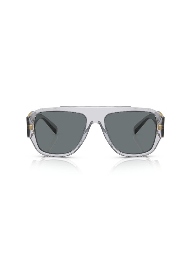 VERSACE Men Acetate Sunglasses 4436U - Lens Size: 57 Mm - Transparent Grey - Image 2