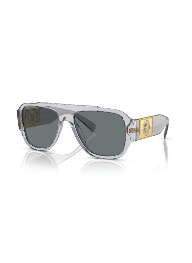VERSACE Men Acetate Sunglasses 4436U - Lens Size: 57 Mm - Transparent Grey - Image 1