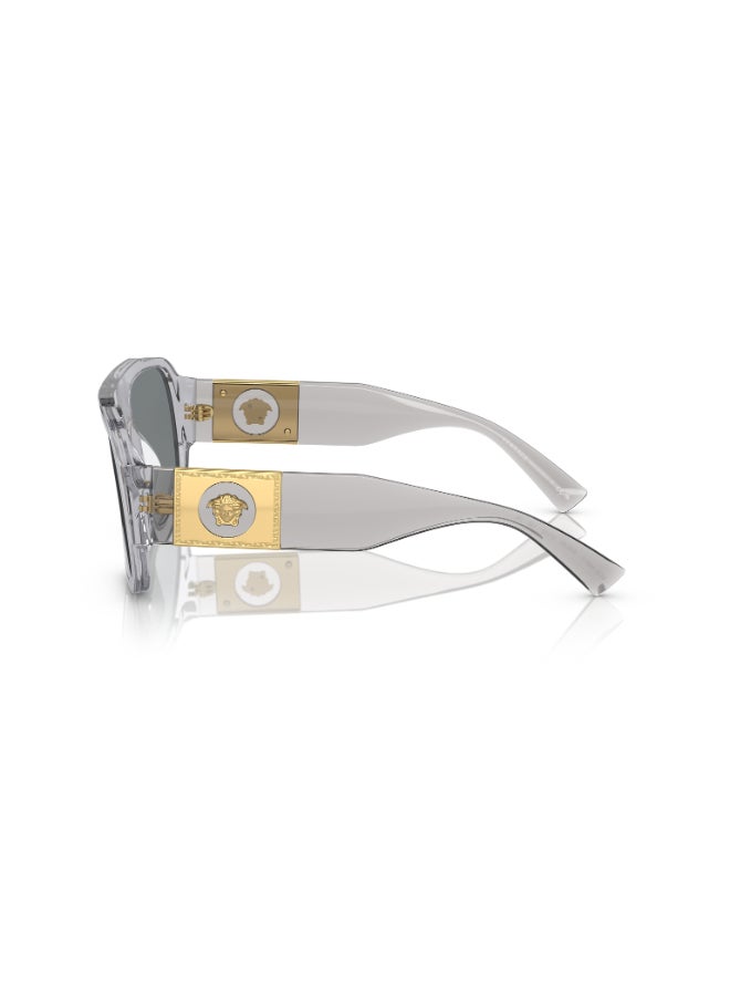 VERSACE Men Acetate Sunglasses 4436U - Lens Size: 57 Mm - Transparent Grey - Image 3